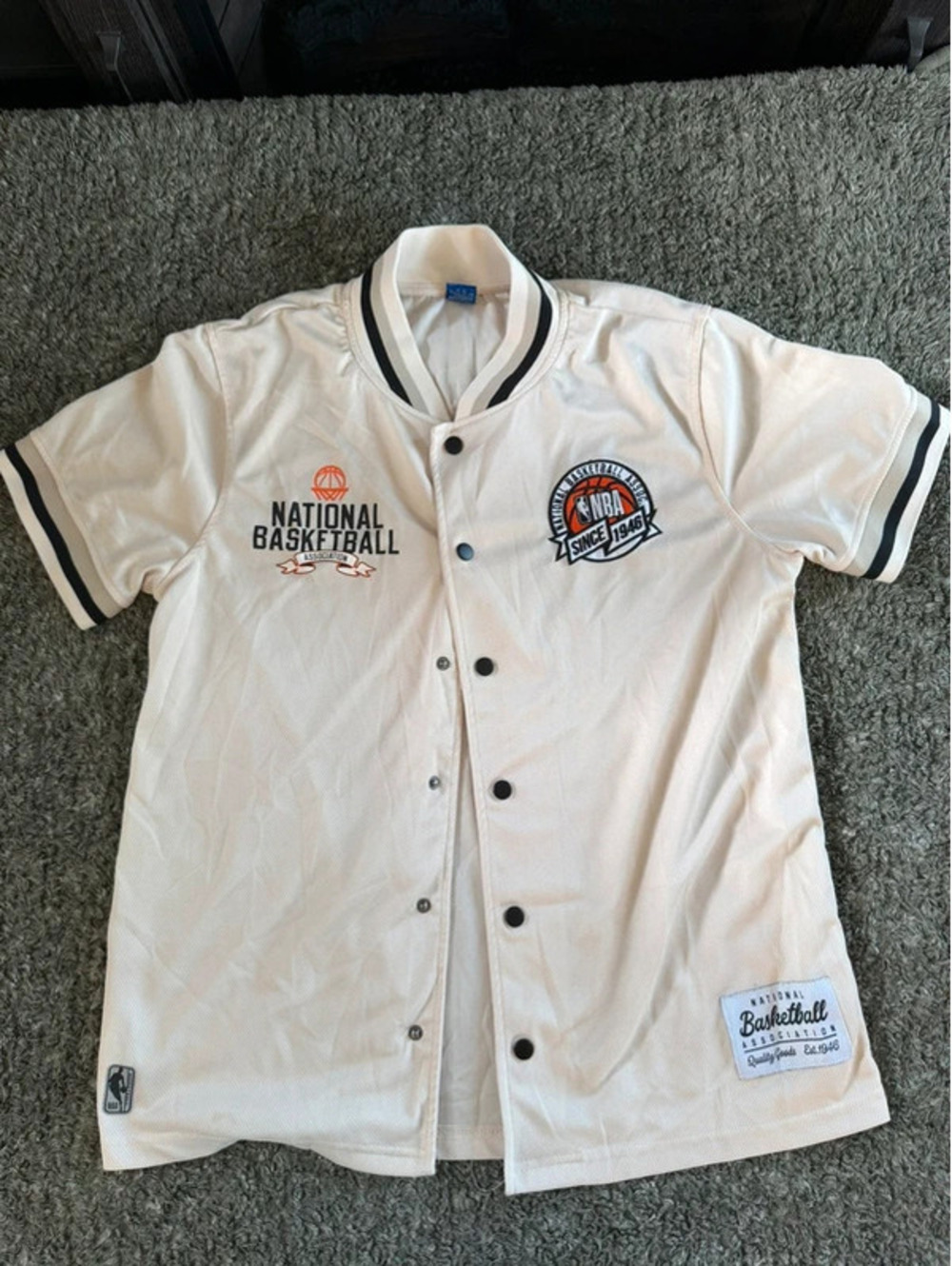 NBA National Basketball Association Button-Up Jersey Shirt Medium